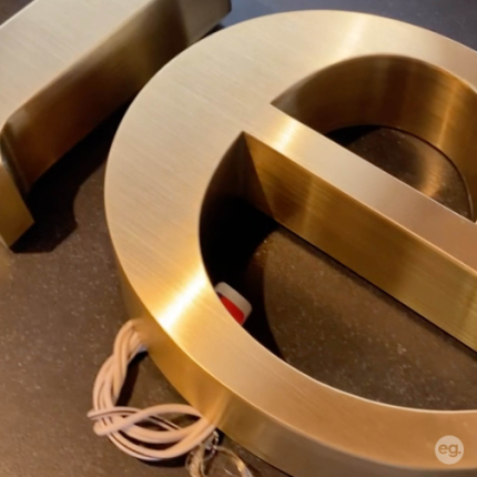 Electroplated Backlit 3D Letters