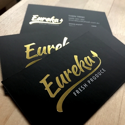 Business Cards with Gold Foil